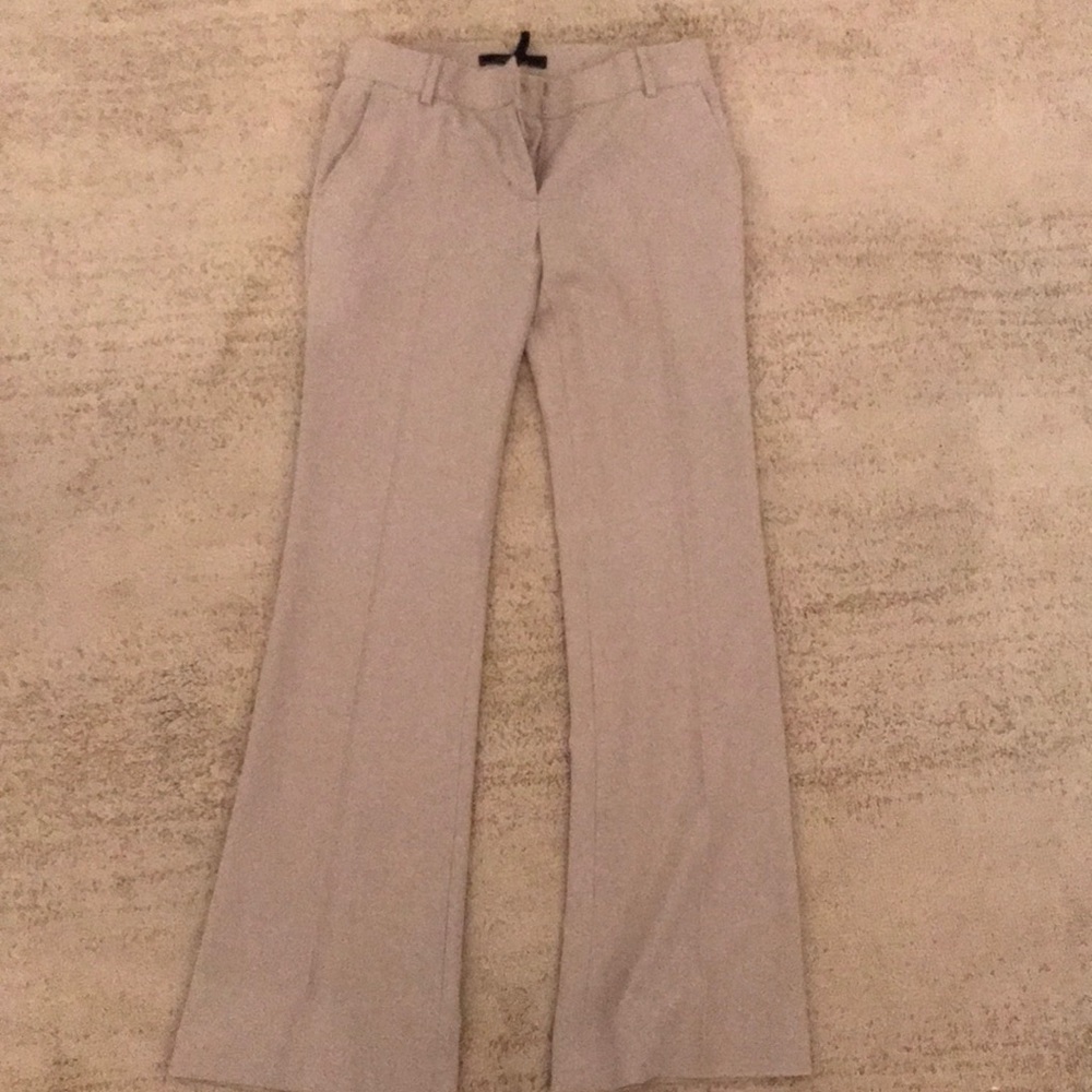 BCBG tan dress pants fitted wide leg